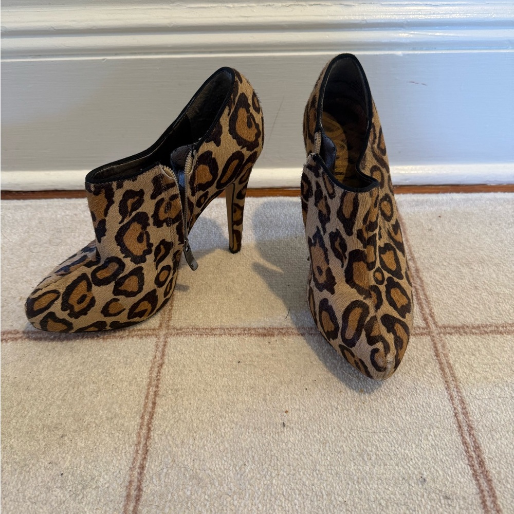 Leopard Print Women's Ankle Boots